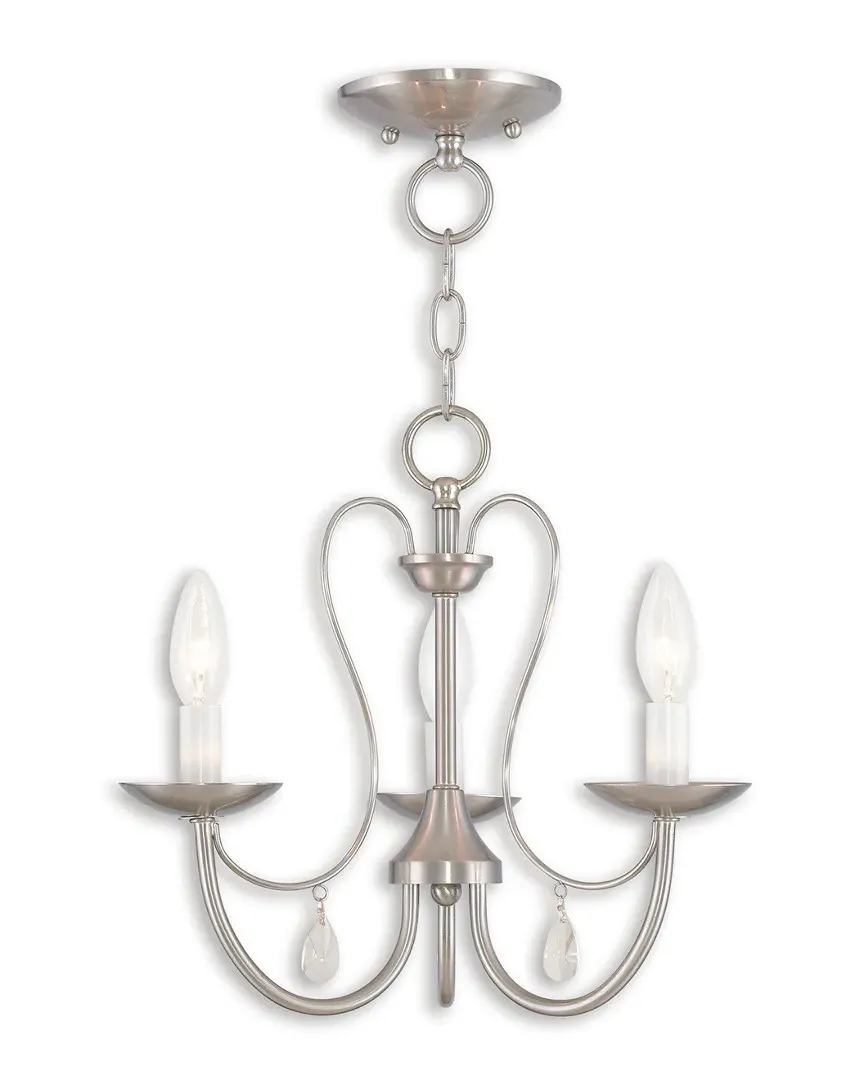 Mirabella 3-Light Chandelier - Brushed Nickel, Steel