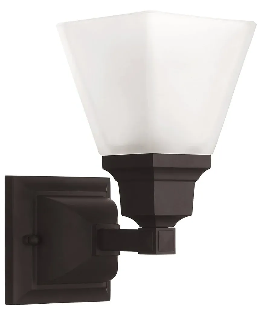 Mission 1-Light Bath Light - Bronze, Steel image