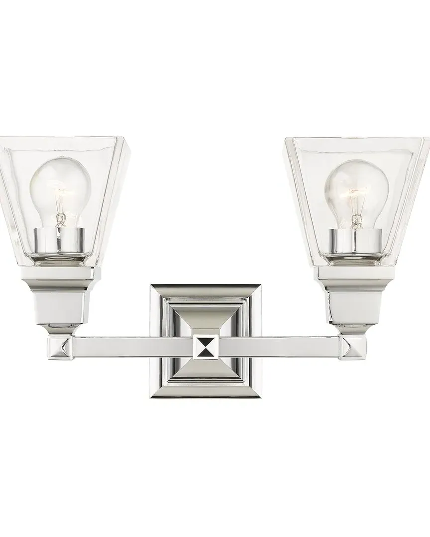 Mission 2-Light Vanity Sconce - Polished Chrome