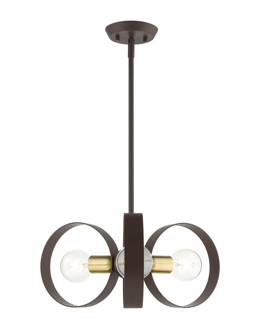 Modesto 3 Light Chandelier - Bronze, Steel image