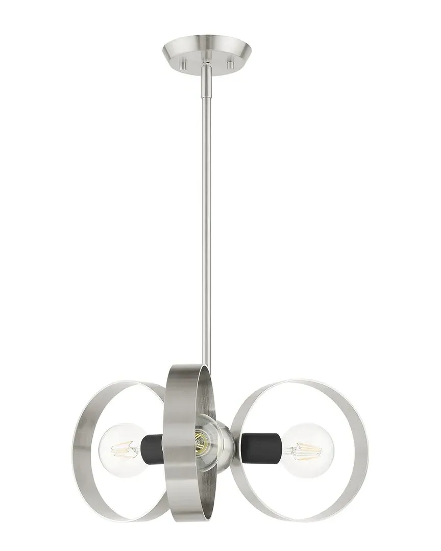 Modesto 3 Light Chandelier - Brushed Nickel, Steel image
