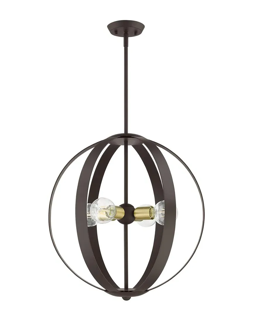 Modesto 4 Light Chandelier - Bronze, Steel
