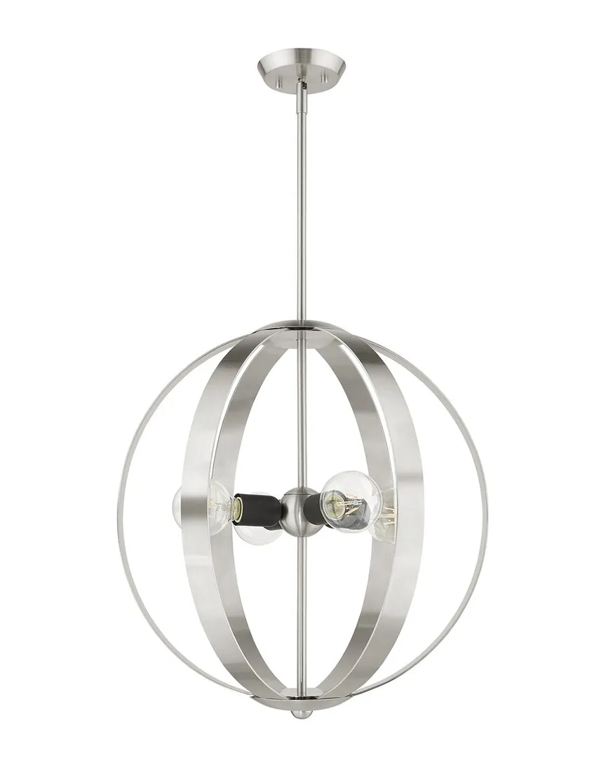 Modesto 4 Light Chandelier - Brushed Nickel, Steel