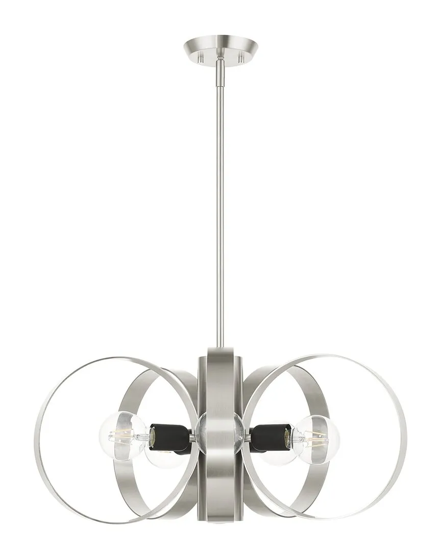 Modesto 6 Light Chandelier - Brushed Nickel, Steel