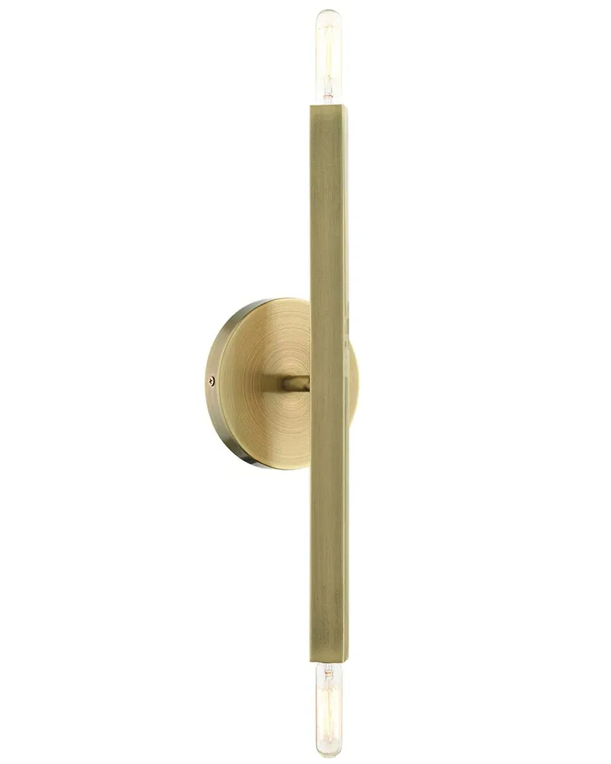Monaco 2 Light ADA Sconce - Antique Brass
