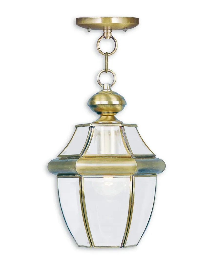 Monterey 1-Light Outdoor Chain Lantern - Antique Brass image