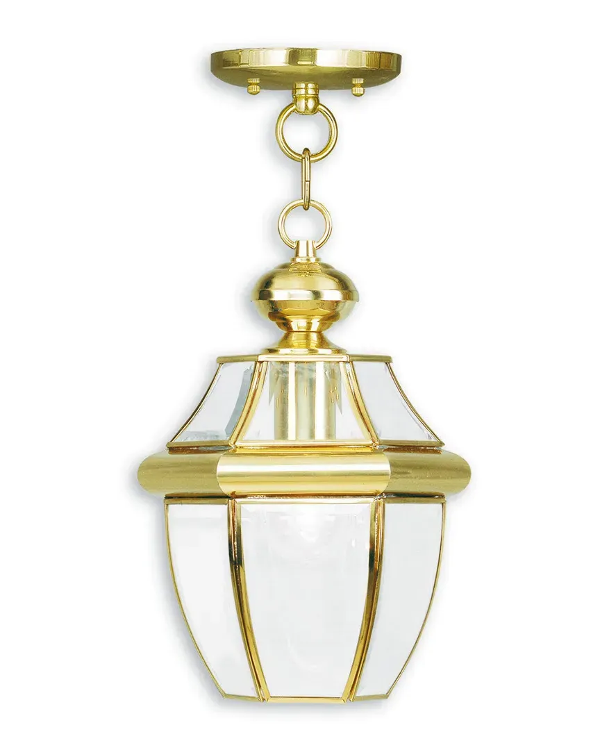 Monterey 1-Light Outdoor Chain Lantern - Polished Brass
