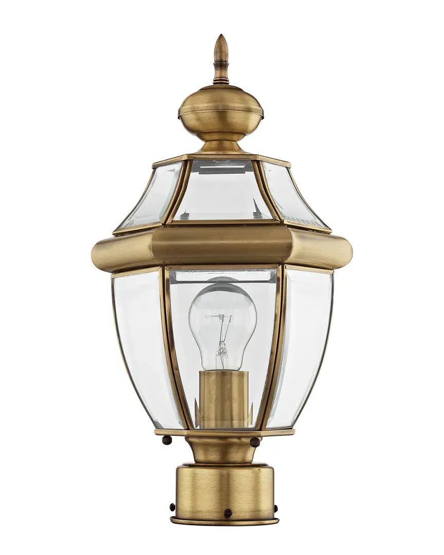 Monterey 1-Light Outdoor Post Lantern - Antique Brass