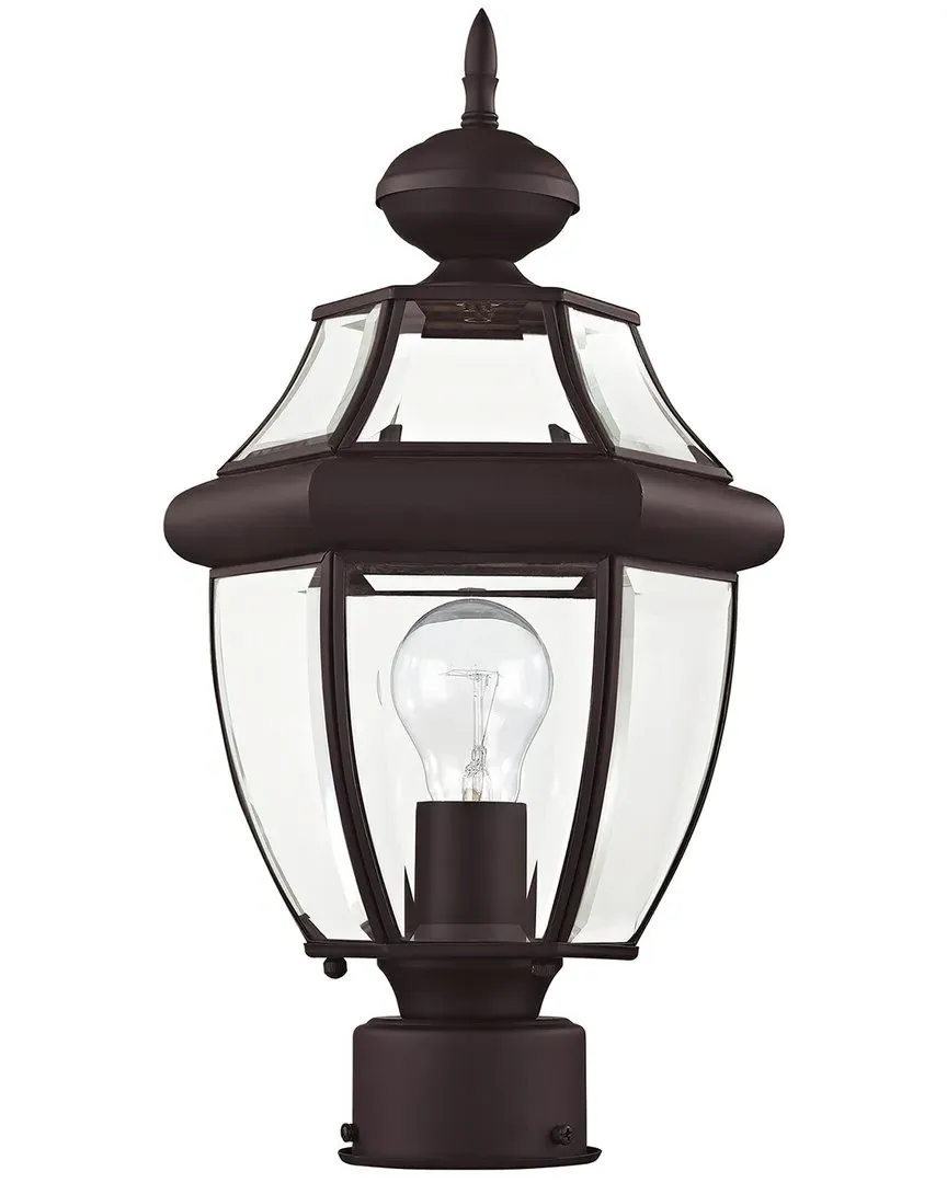 Monterey 1-Light Outdoor Post Lantern - Bronze, Brass image
