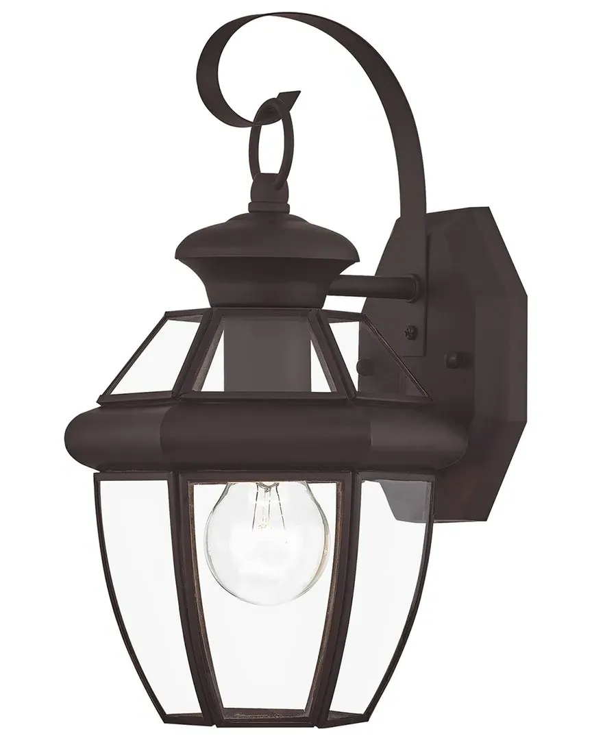 Monterey 1-Light Outdoor Wall Lantern - Bronze, Brass image
