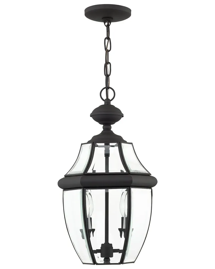 Monterey 2-Light Outdoor Chain Lantern - Black, Brass image