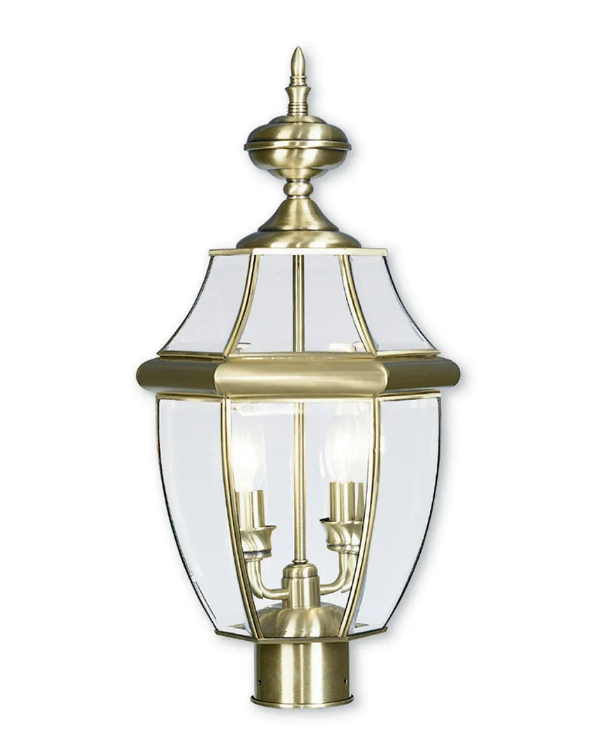 Monterey 2-Light Outdoor Post Lantern - Antique Brass
