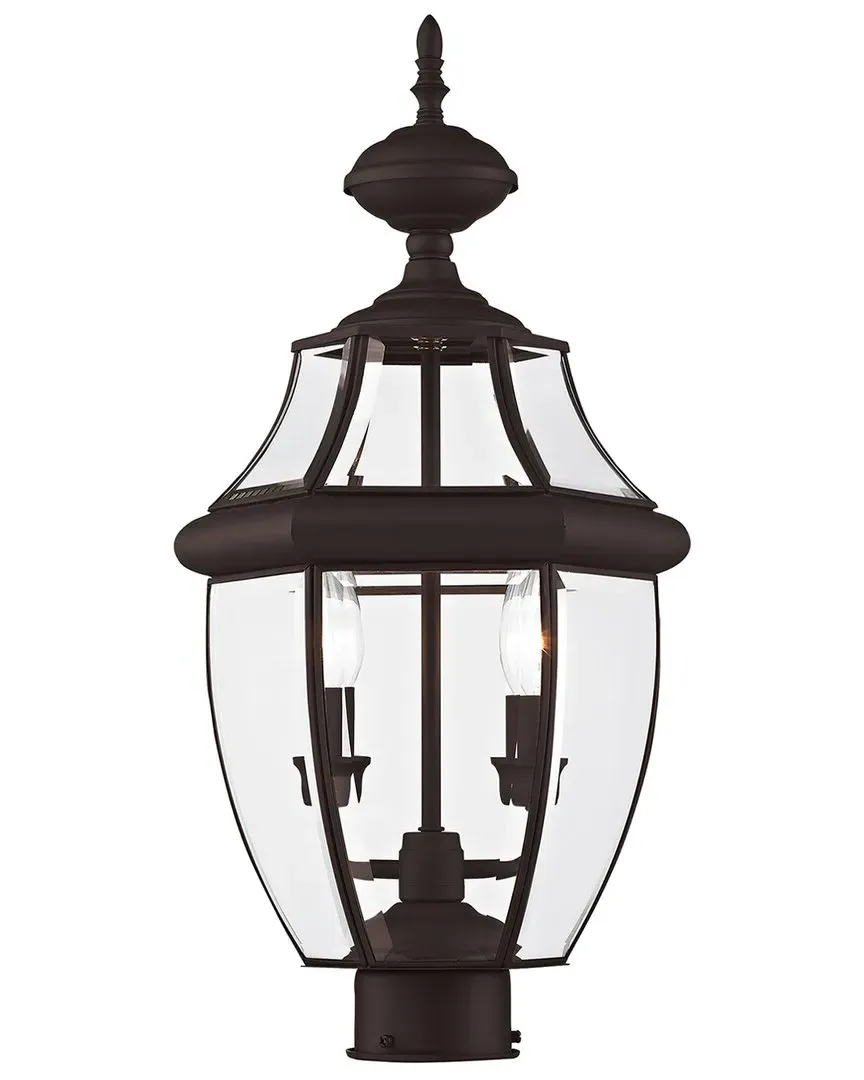 Monterey 2-Light Outdoor Post Top Lantern - Bronze, Brass