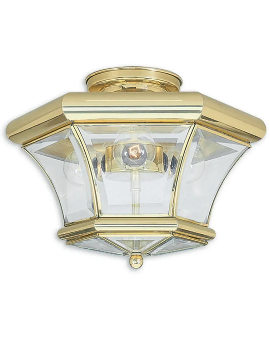 Monterey 3-Light Ceiling Mount - Polished Brass