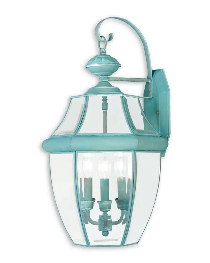 Monterey 3-Light Wall Lantern - Verdigris