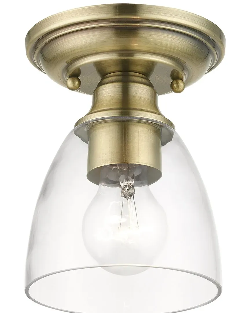 Montgomery 1-Light Petite Semi Flush Mount - Antique Brass image