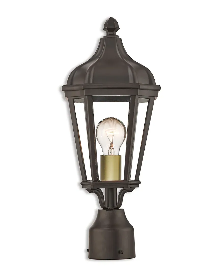 Morgan 1 Light Outdoor Post Top Lantern - Bronze image