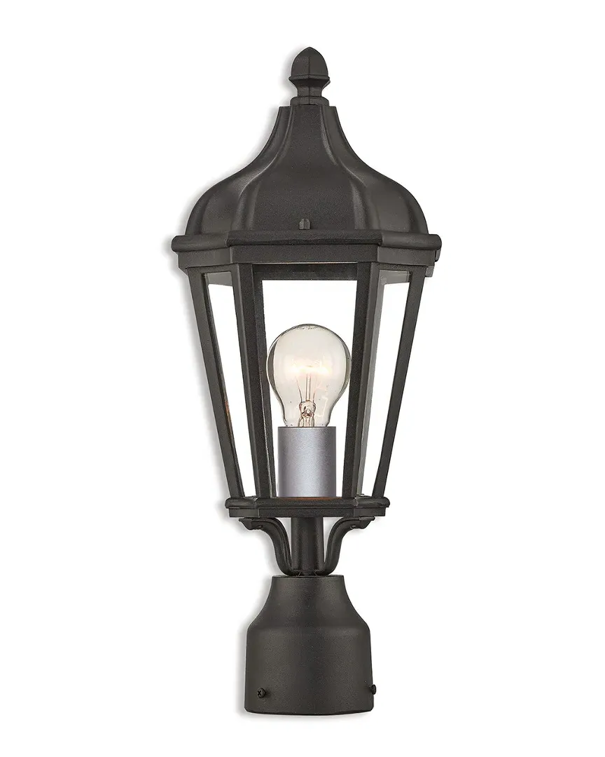 Morgan 1 Light Outdoor Post Top Lantern - Textured Black