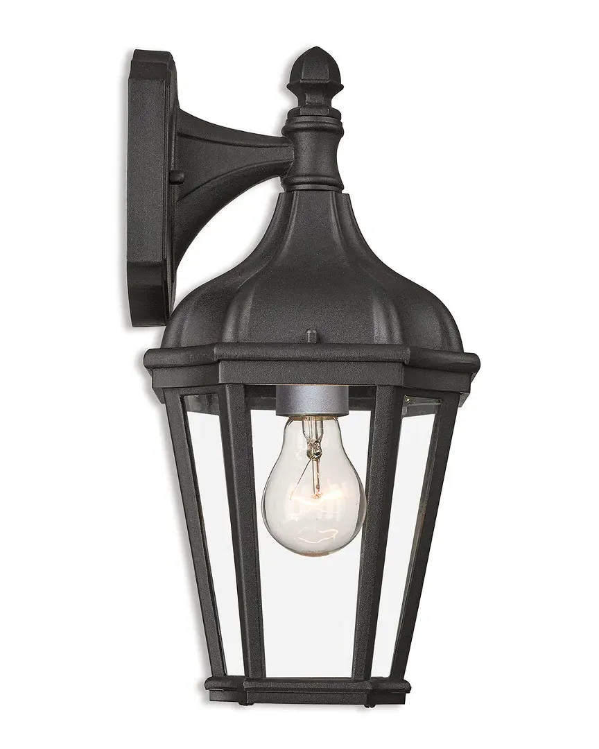 Morgan 1-Light Outdoor Wall Lantern - Textured Black