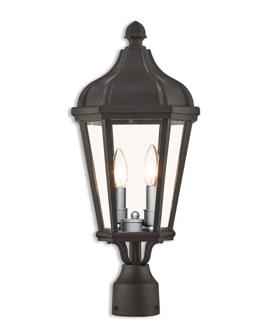 Morgan 2-Light Outdoor Post Top Lantern - Textured Black