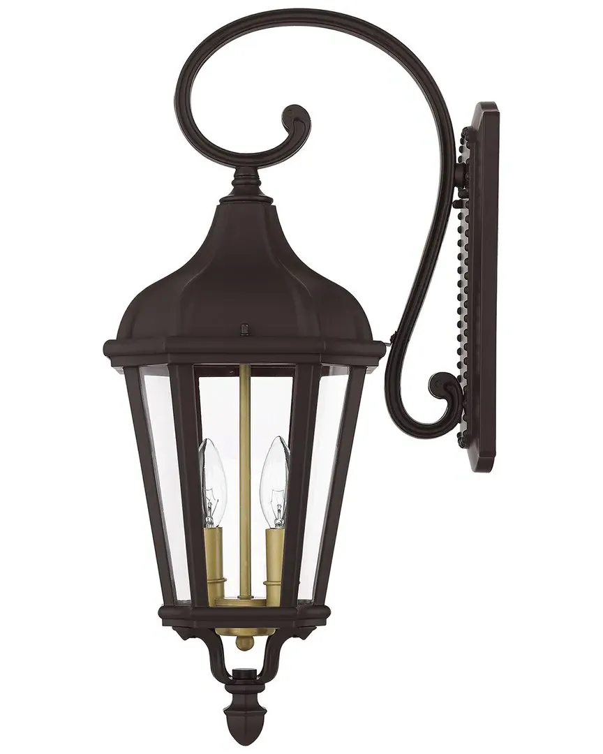 Morgan 2 Light Outdoor Wall Lantern - Bronze image