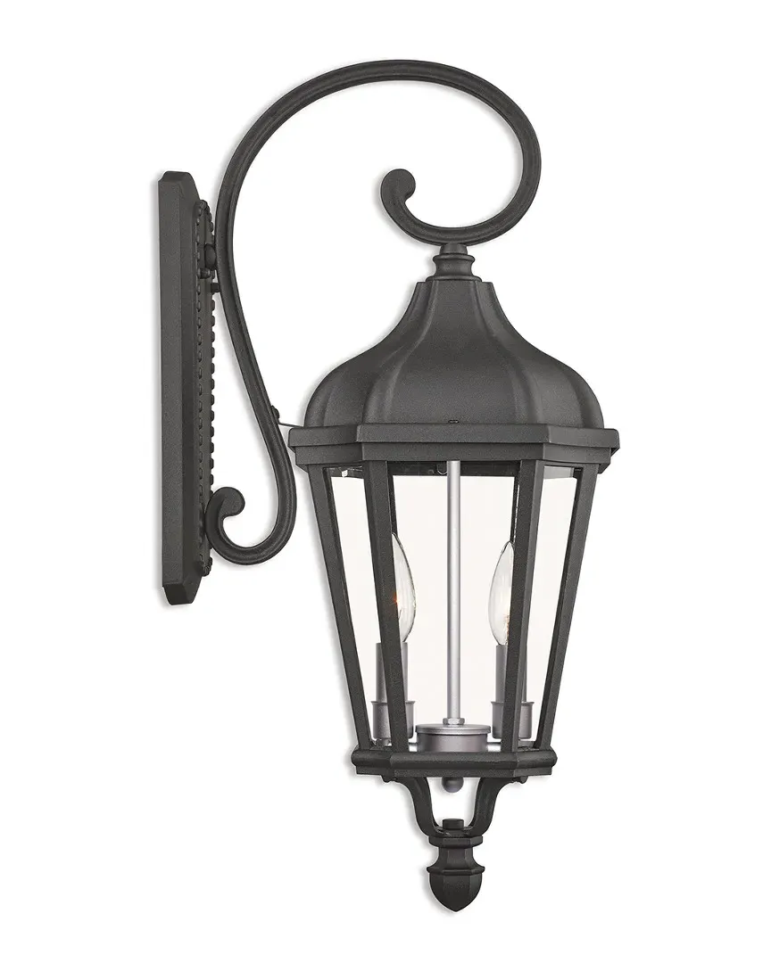 Morgan 2-Light Outdoor Wall Lantern - Textured Black