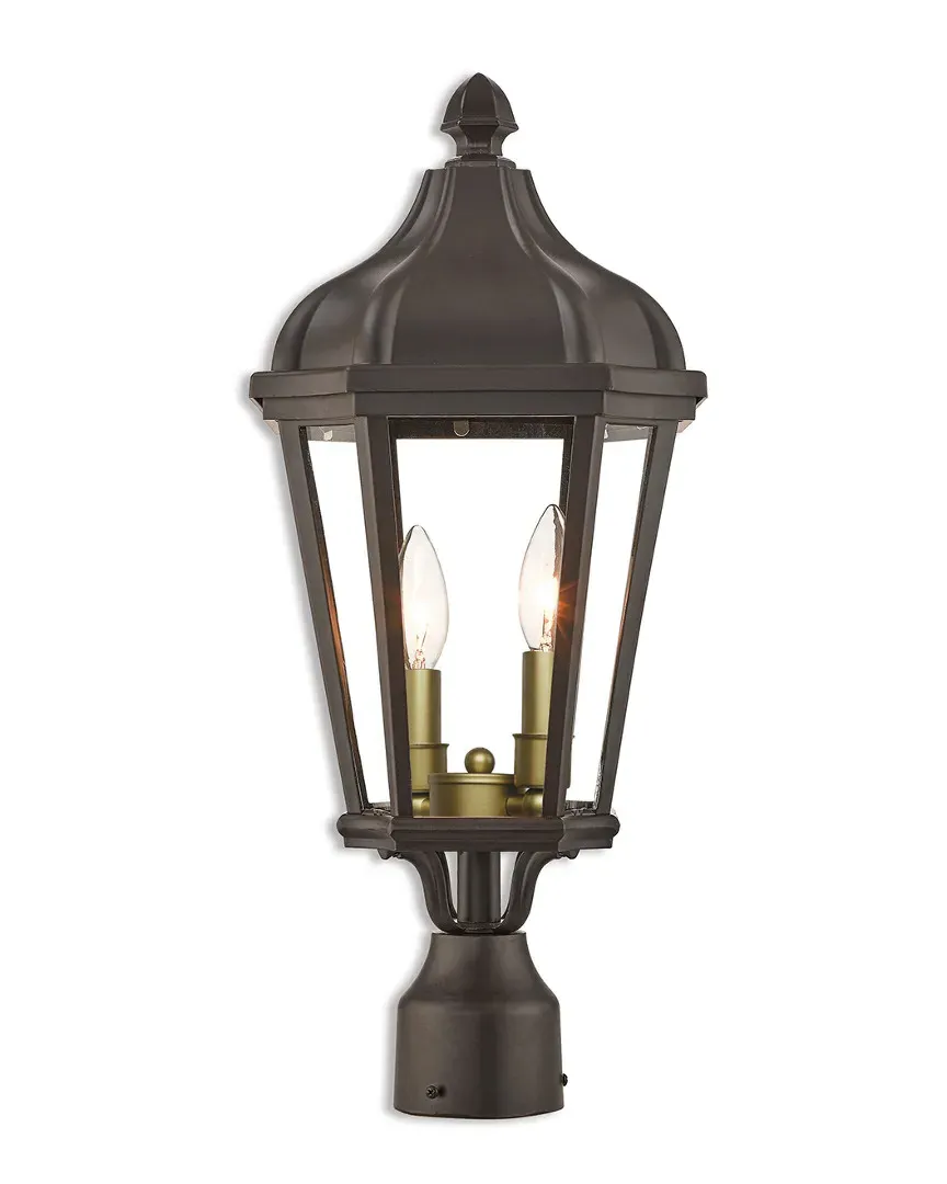 Morgan 2-Light Post Top Lantern - Bronze