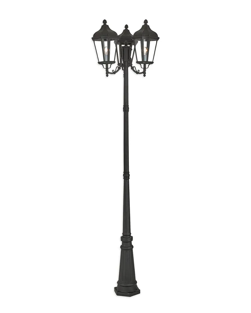 Morgan 3-Light Outdoor Post Light - Textured Black