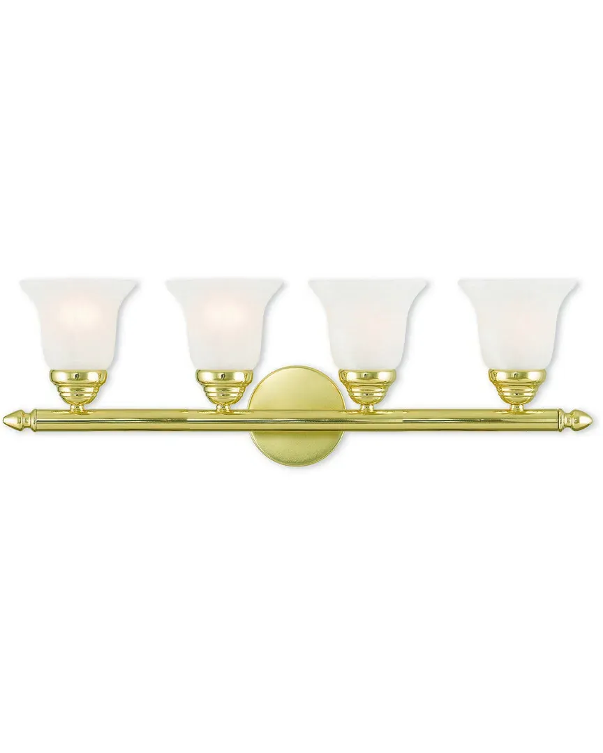 Neptune 4-Light Bath Light - Polished Brass, Steel