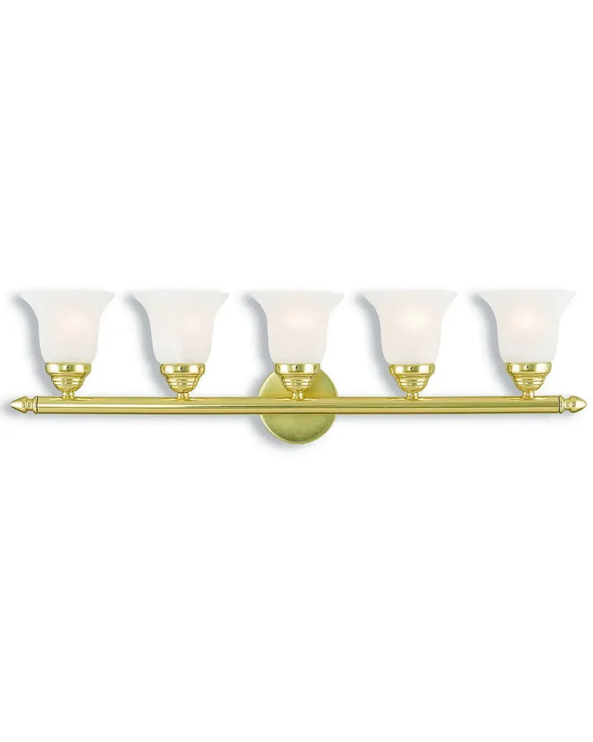 Neptune 5-Light Bath Light - Polished Brass, Steel