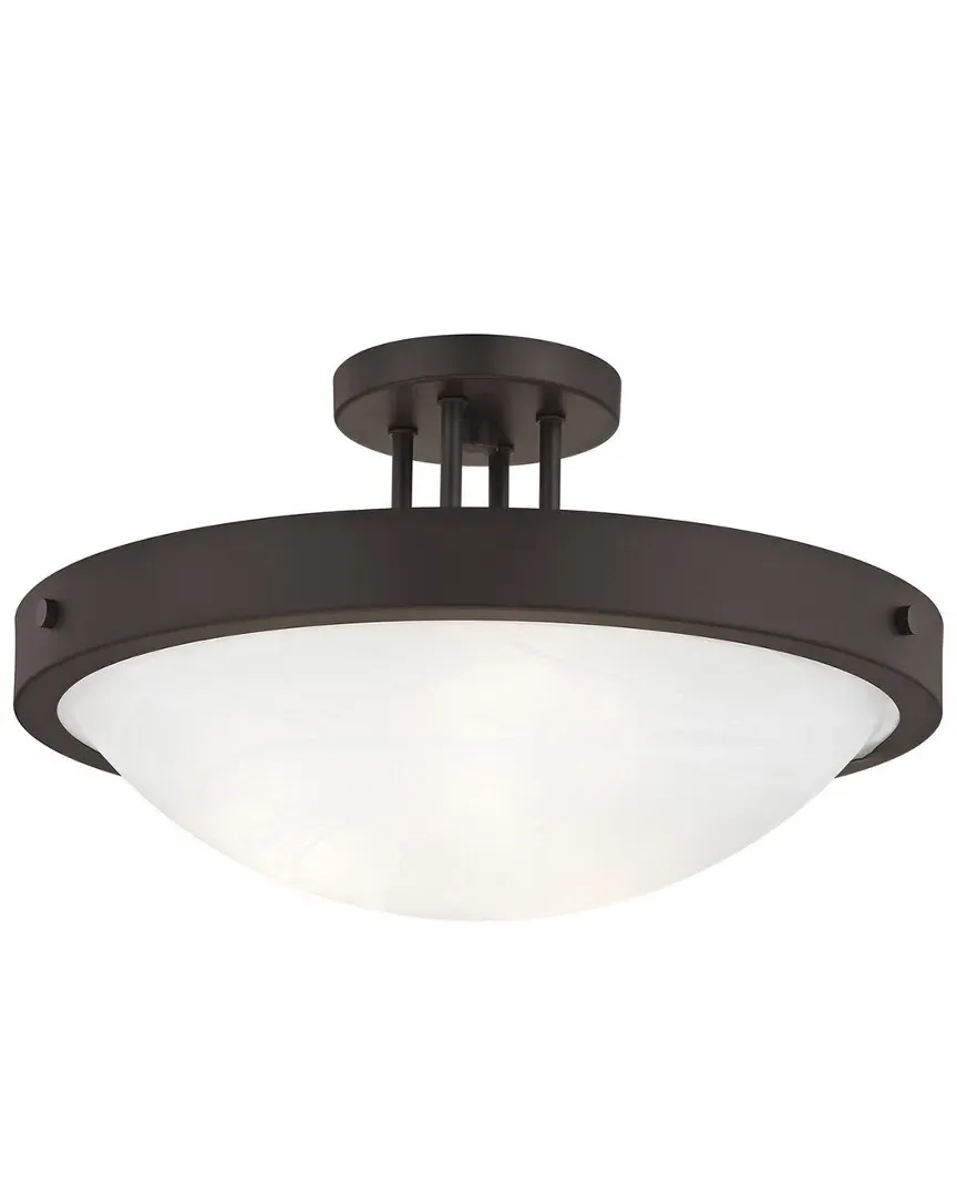 New Brighton 3-Light Ceiling Mount - Bronze, Steel image