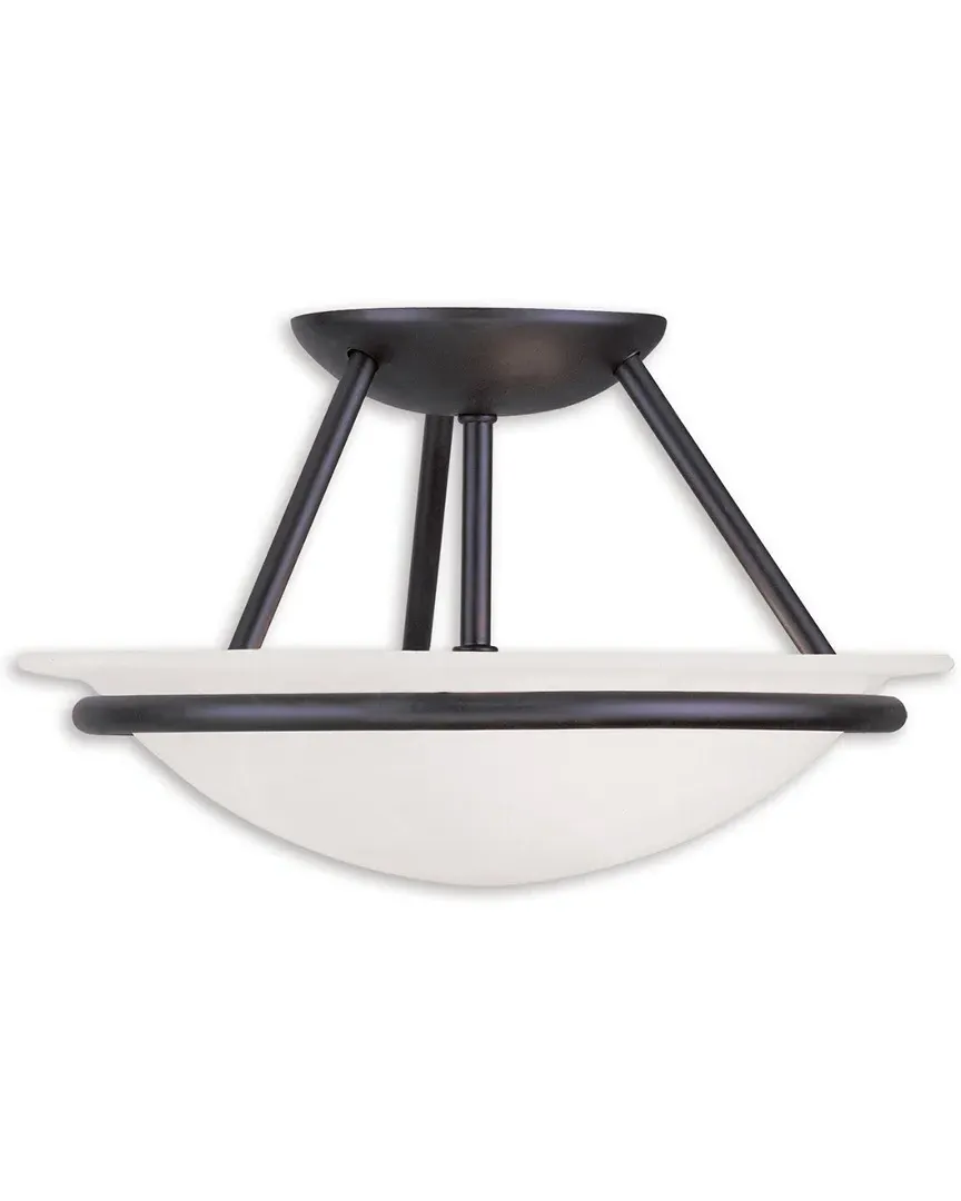 Newburgh 2-Light Semi Flush Mount - Black, Steel image