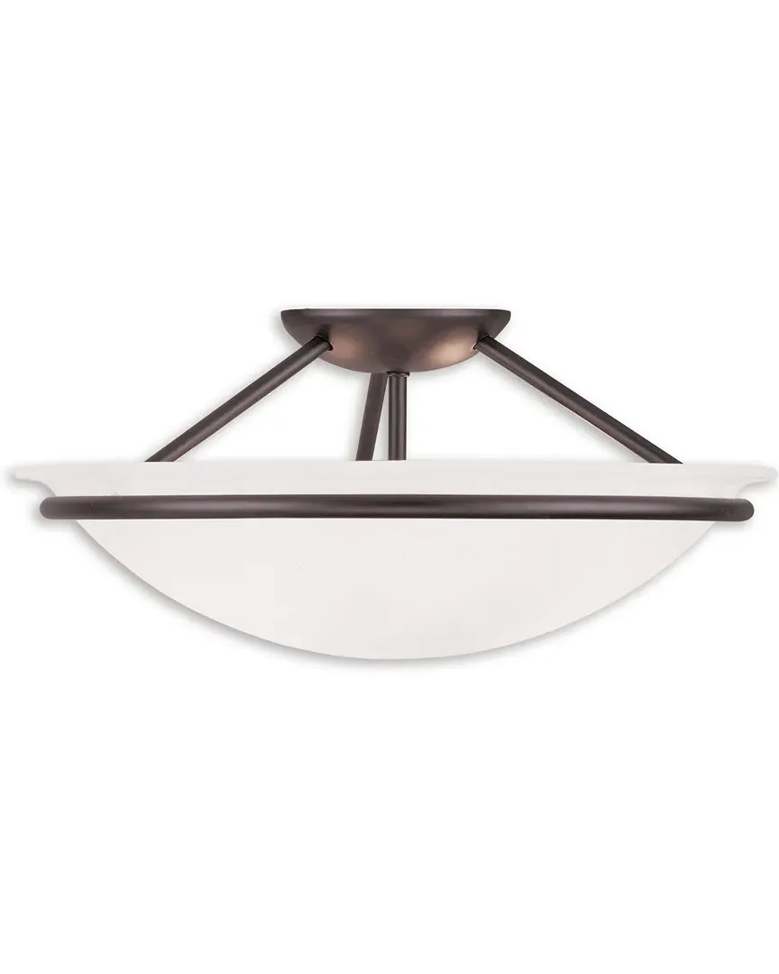 Newburgh 3-Light Ceiling Mount - Bronze, Steel