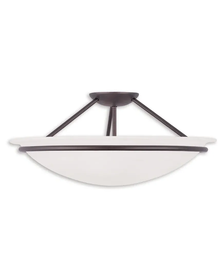 Newburgh 3-Light Ceiling Mount - Bronze, Steel