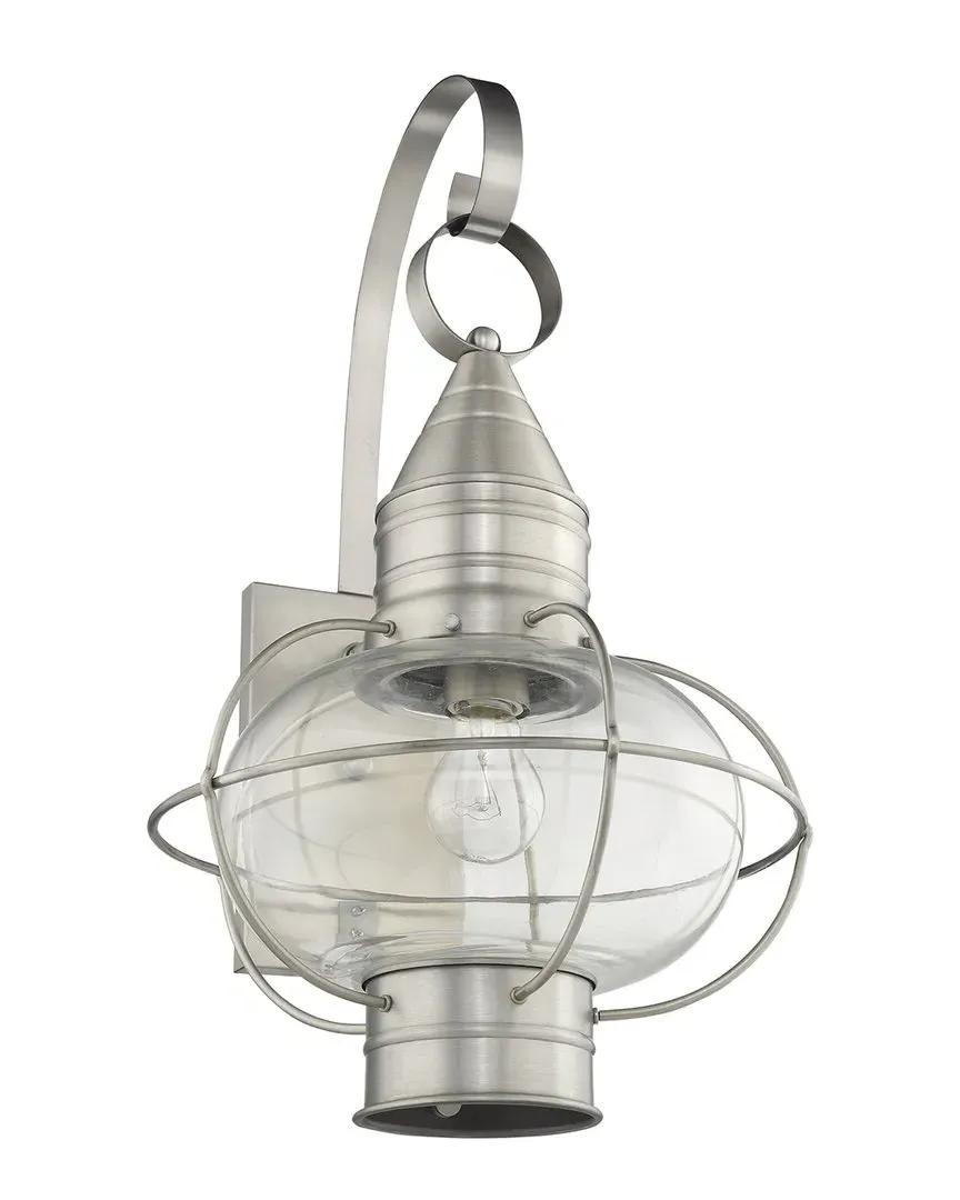 Newburyport 1-Light Outdoor Wall Lantern - Brushed Nickel image