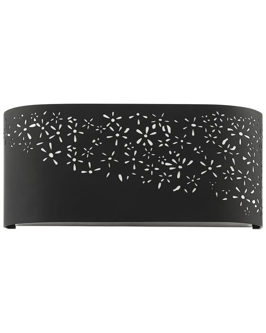 Noria 2 Light Vanity Sconce - Black, Steel image