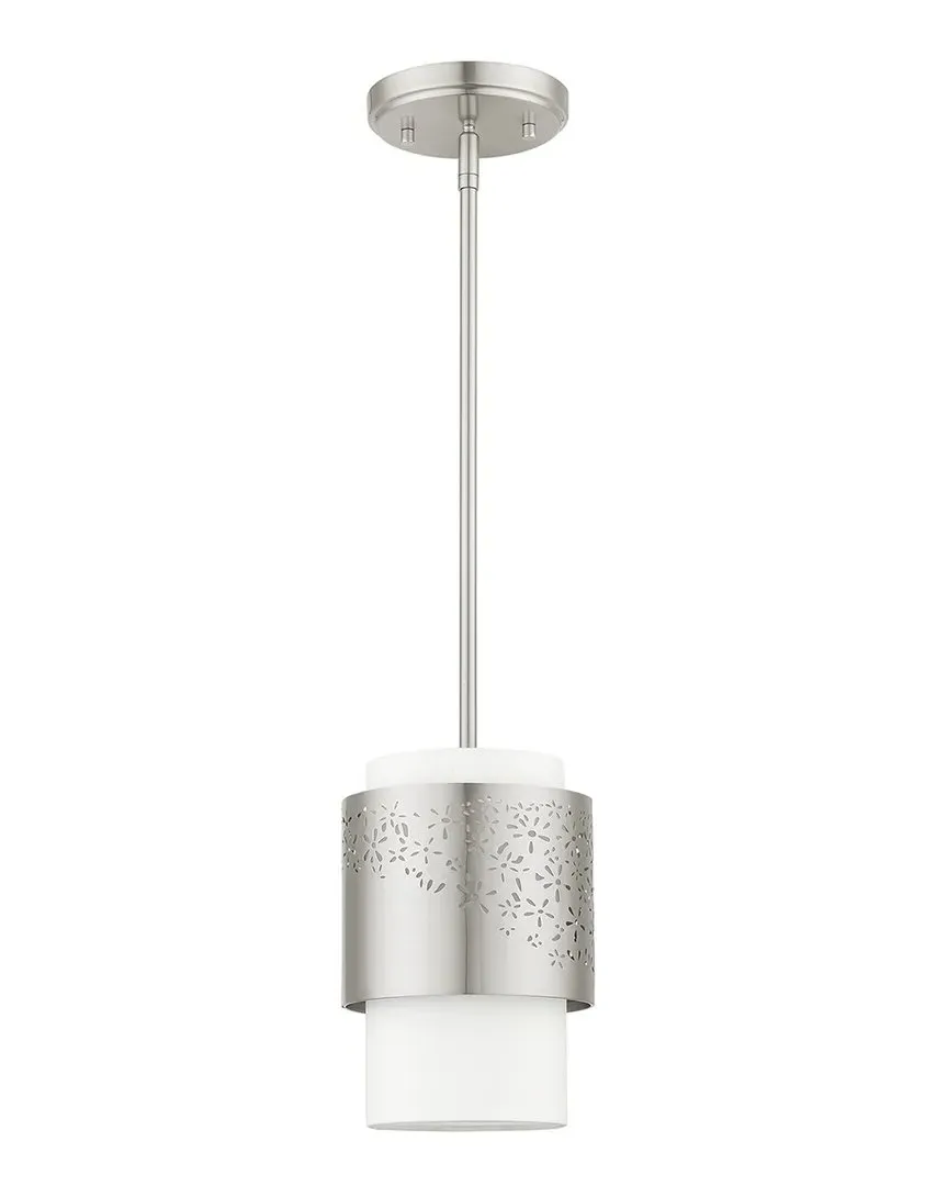 Noria Single Light Pendant - Brushed Nickel, Steel