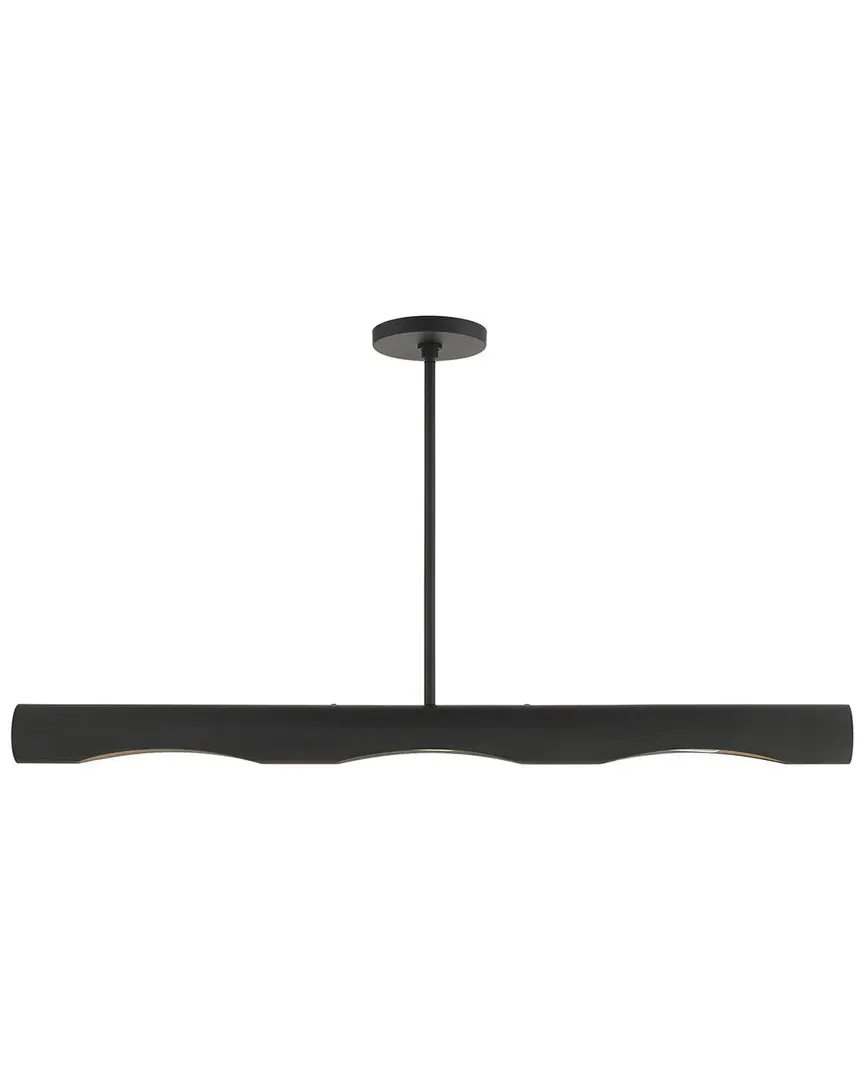 Novato 3 Light Chandelier - Black, Steel image