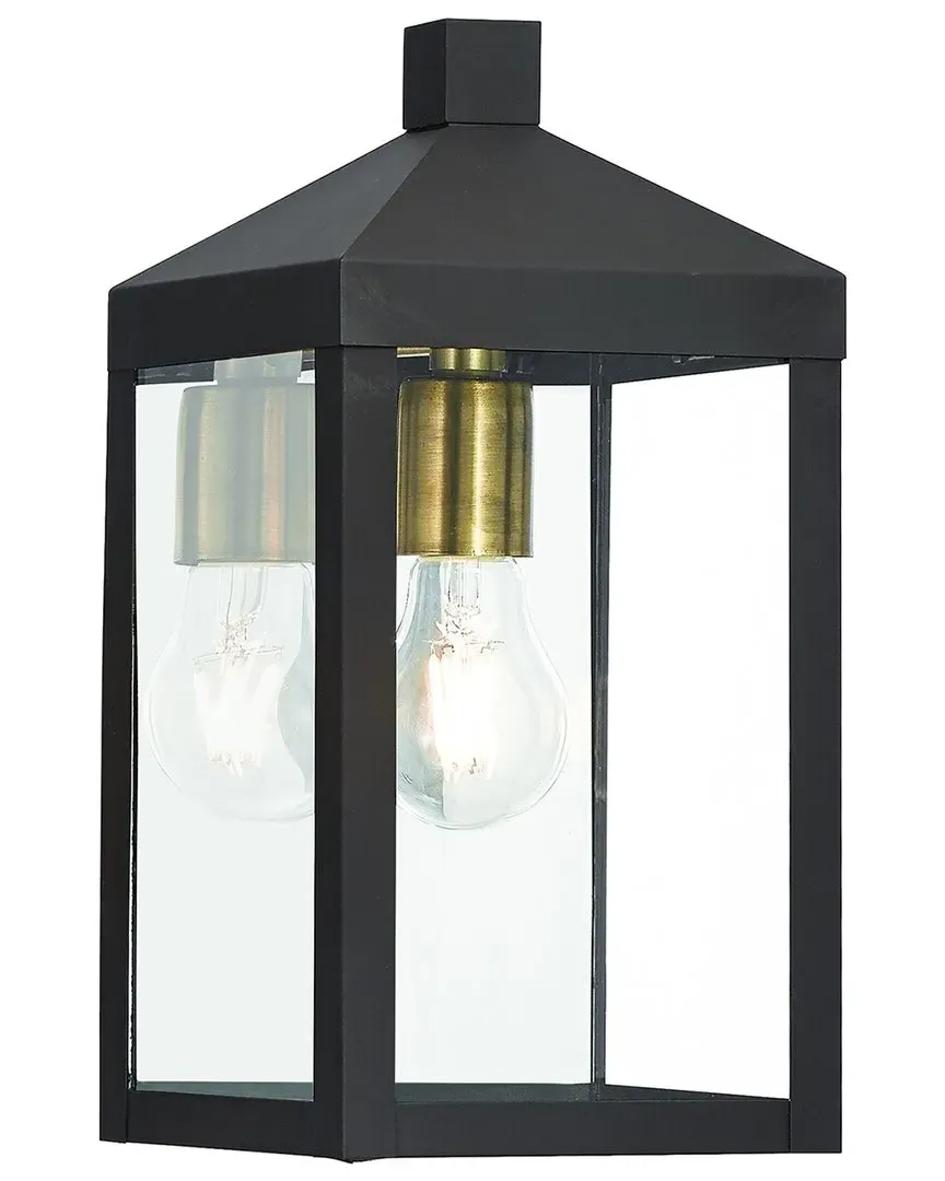 Nyack 1-Light Outdoor Wall Lantern - Bronze, Brass image