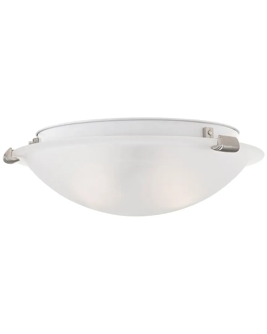 Oasis 2-Light Ceiling Mount - Brushed Nickel, Steel