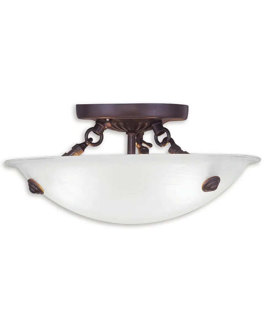 Oasis 3-Light Ceiling Mount - Bronze, Steel