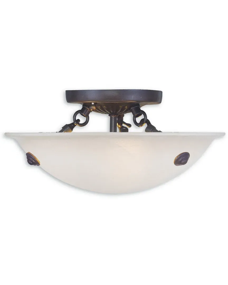Oasis 3-Light Ceiling Mount - Bronze, Steel