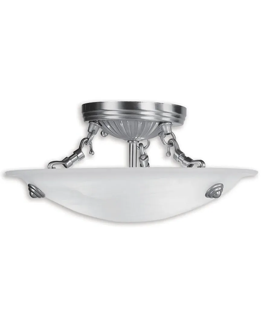 Oasis 3-Light Ceiling Mount - Brushed Nickel, Steel