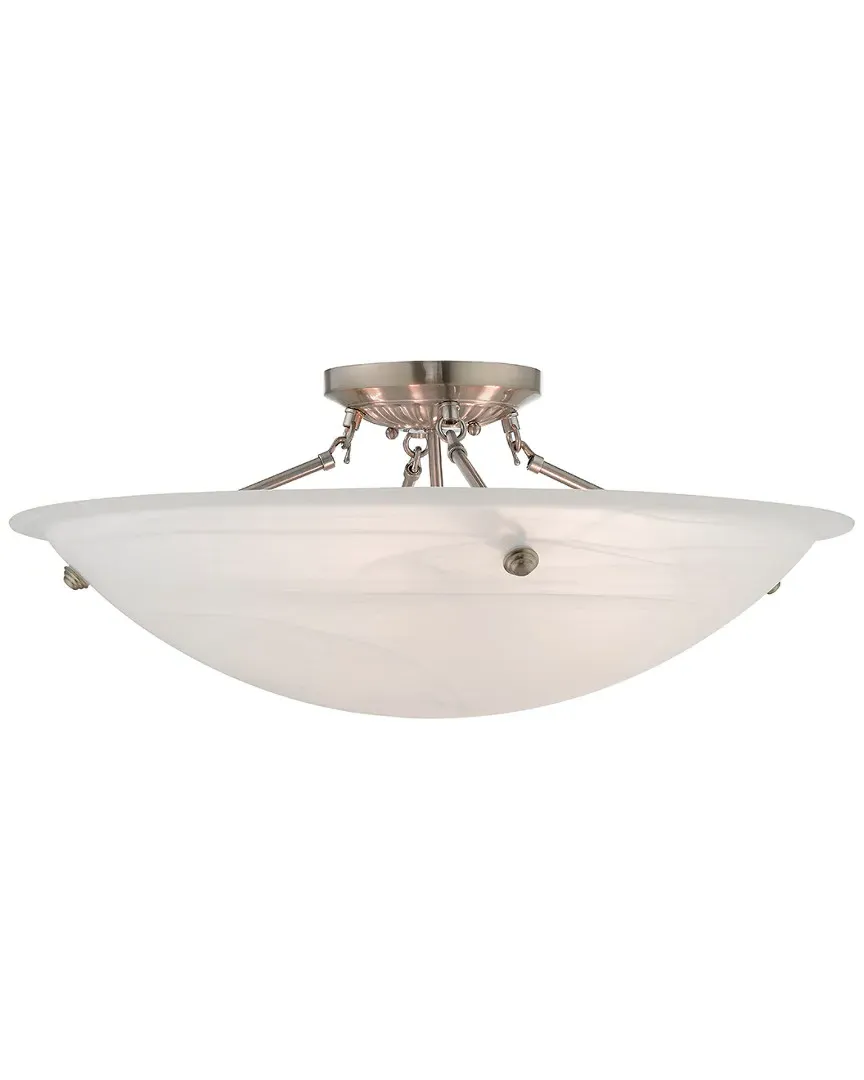 Oasis 4-Light Ceiling Mount - Brushed Nickel, Steel
