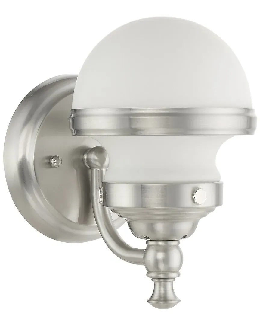 Oldwick 1-Light Bath Wall Sconce - Brushed Nickel, Steel image
