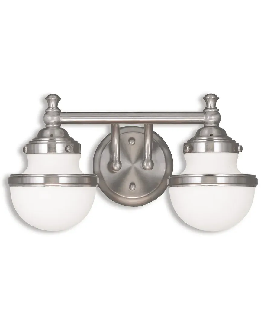 Oldwick 2-Light Bath Light - Brushed Nickel, Steel