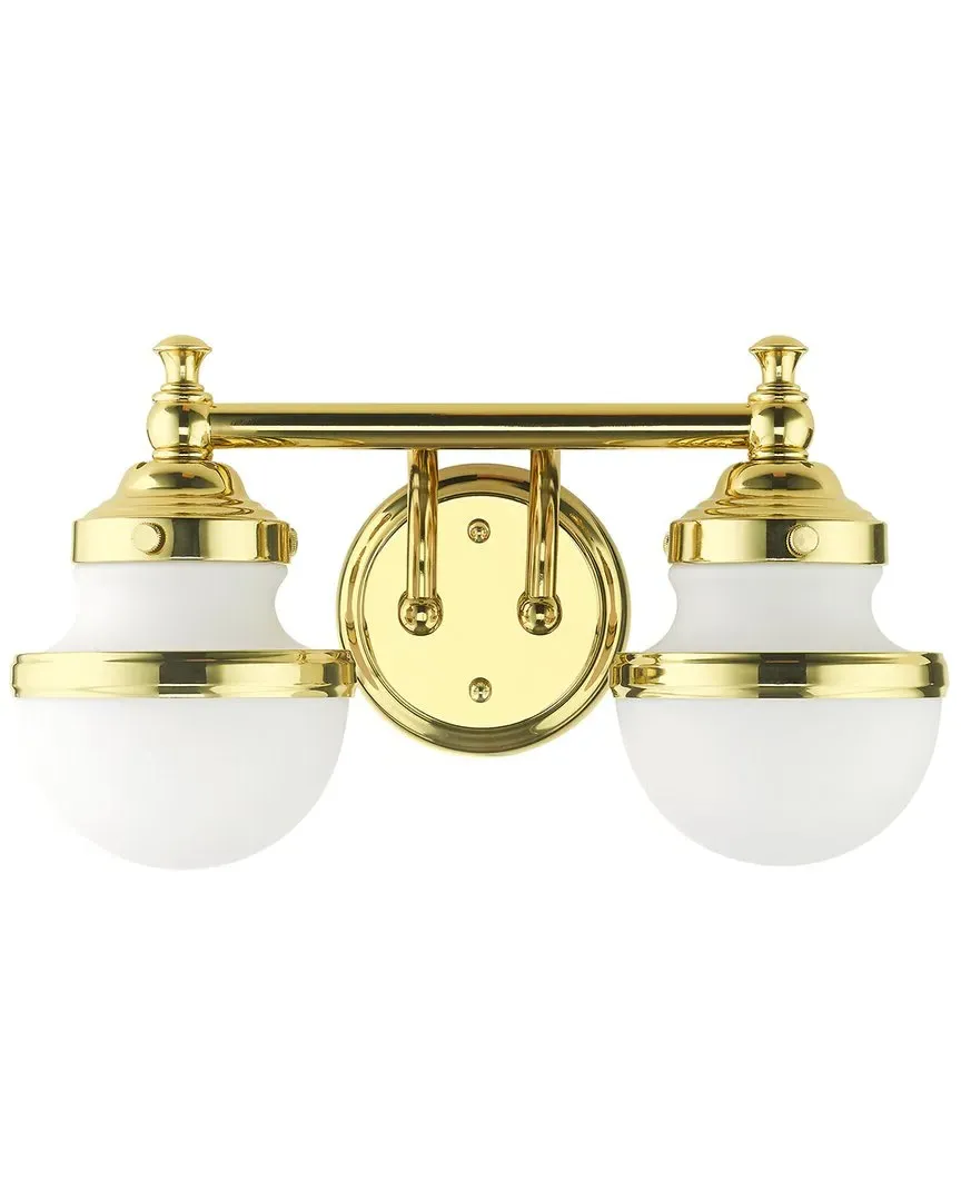 Oldwick 2-Light Vanity Sconce - Polished Brass, Steel