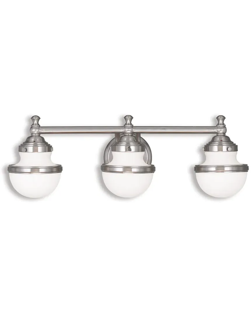 Oldwick 3-Light Bath Light - Brushed Nickel, Steel