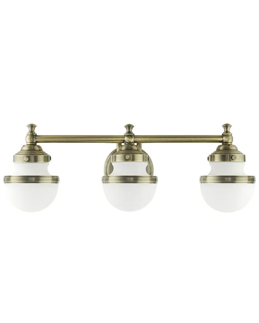 Oldwick 3-Light Vanity Sconce - Antique Brass, Steel
