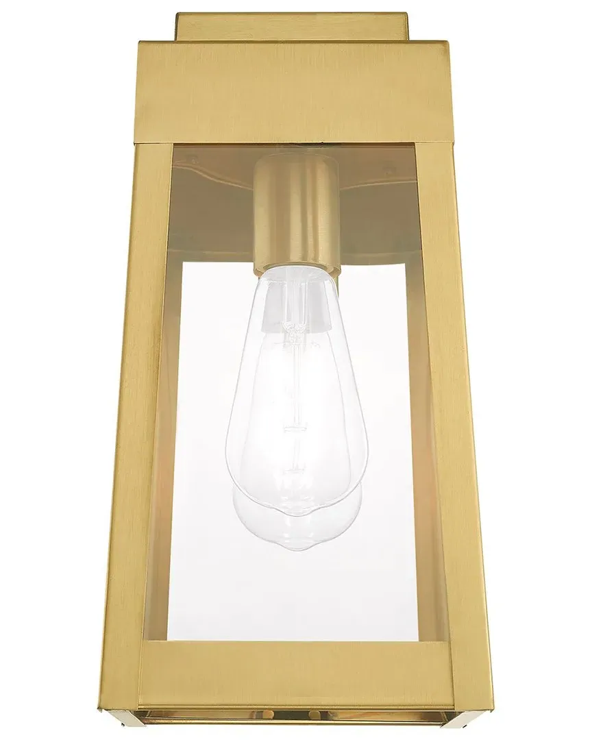 Oslo 1 Light Outdoor Wall Lantern - Satin Brass